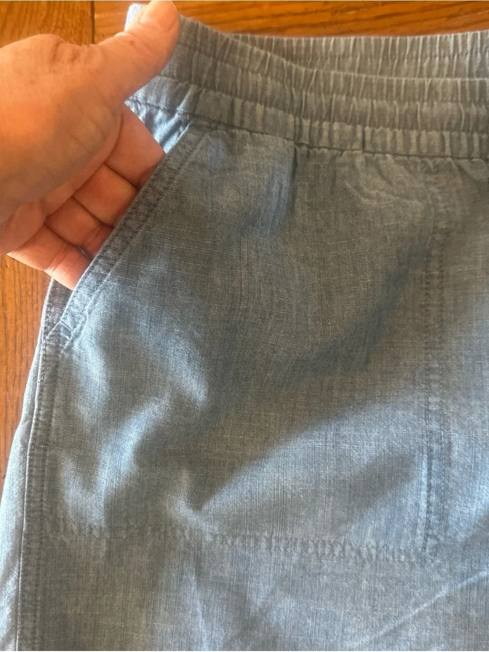 J.Crew Seaside Chambray Drawstring/ Pull-on Women’s XXL Blue Shirts NEW